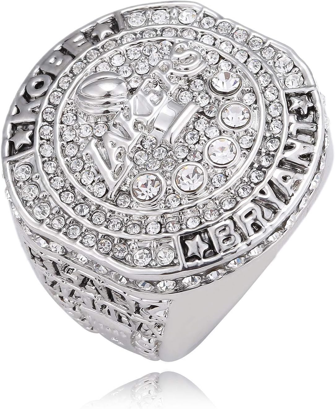 C G Championship Rings 2016 Lakers Kobe Bryant 20th Anniversary Retirement For Fans Valentine S Day Silver 11 Amazon Co Uk Sports Outdoors