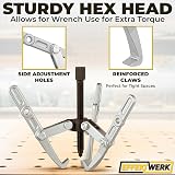 EffektWerk 3 Jaw Gear Puller 6 inch/15 cm Wheel Bearing Removal Kit view 4