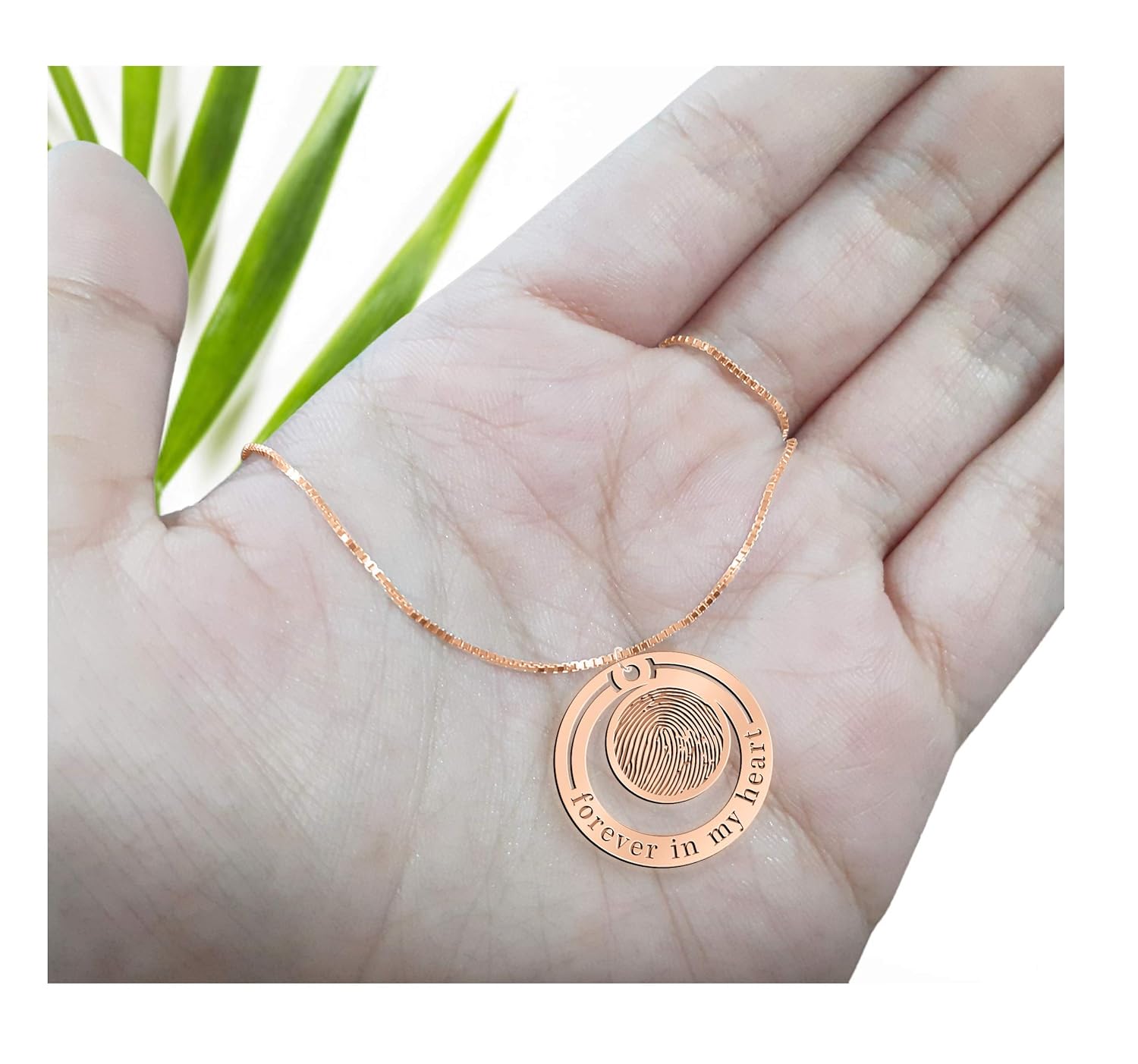 Fingerprint Necklace Sterling Silver, Fingerprint Jewelry