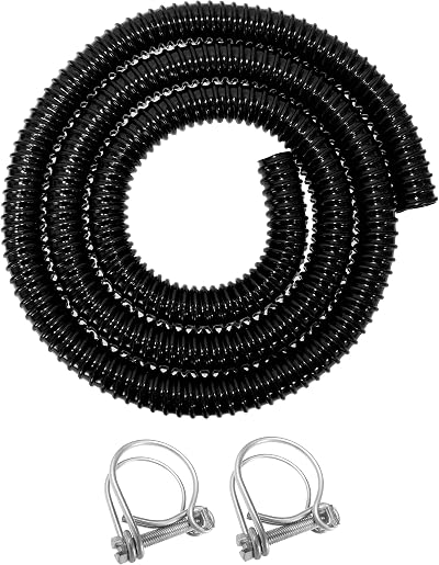 Cost Wise 25mm Corrugated Pond Pipe Kit 5m with Clips for Tank to Tank