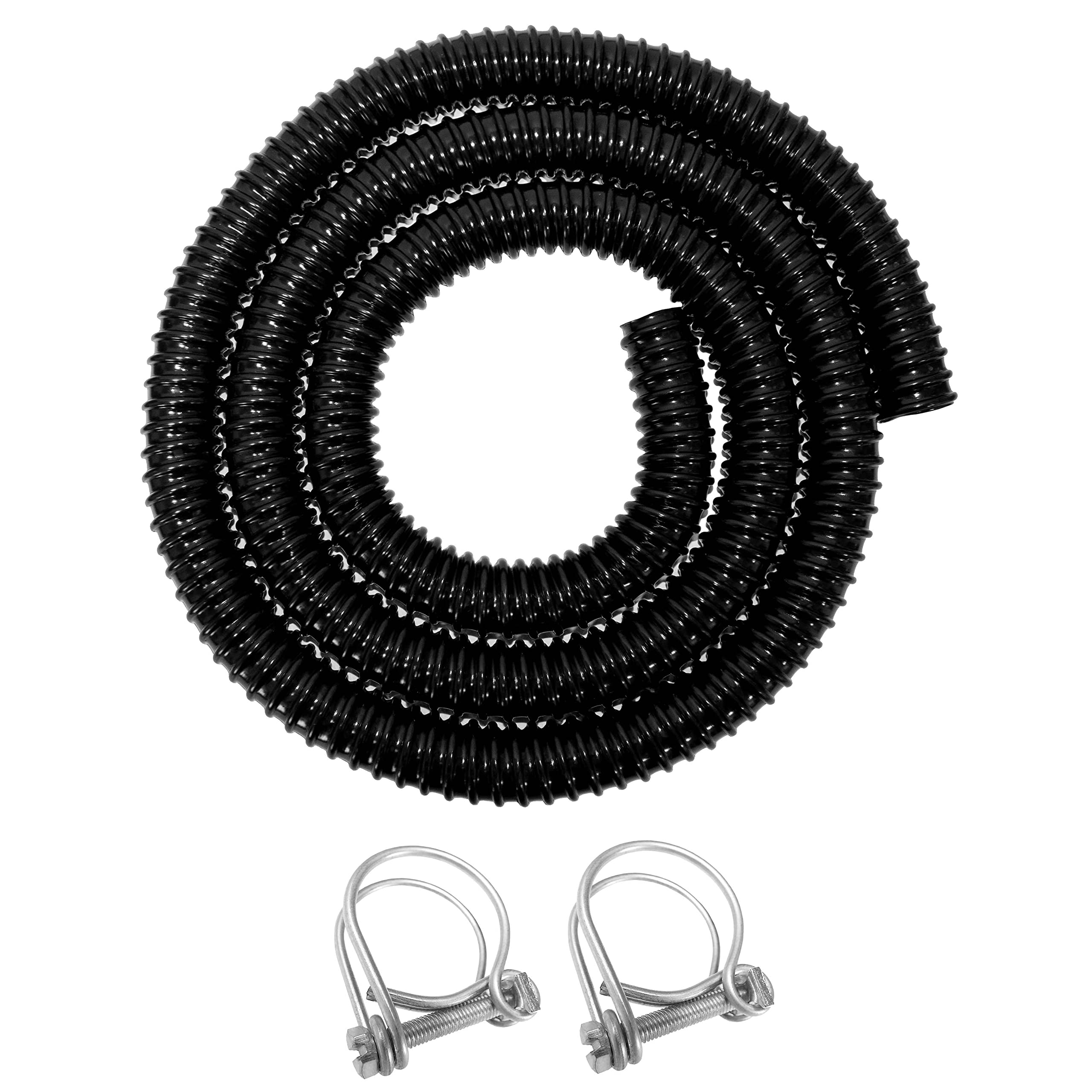 25mm (1") Water Butt/rain Barrel/Storage Tank Flexible Overflow Pipe/Linking Pipe,2m Length +Matching Hose Clips