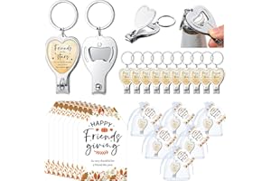 LemonRoad 12 Sets Friendsgiving Party Favors Bottle Opener Nail Clipper with Thank You Tag Bag Friendsgiving Gifts Ideas Thanksgiving Party Favor Souvenir Gift Decorations