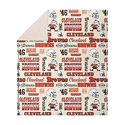 FOCO Cleveland Browns NFL Retro Sherpa Fleece Blanket