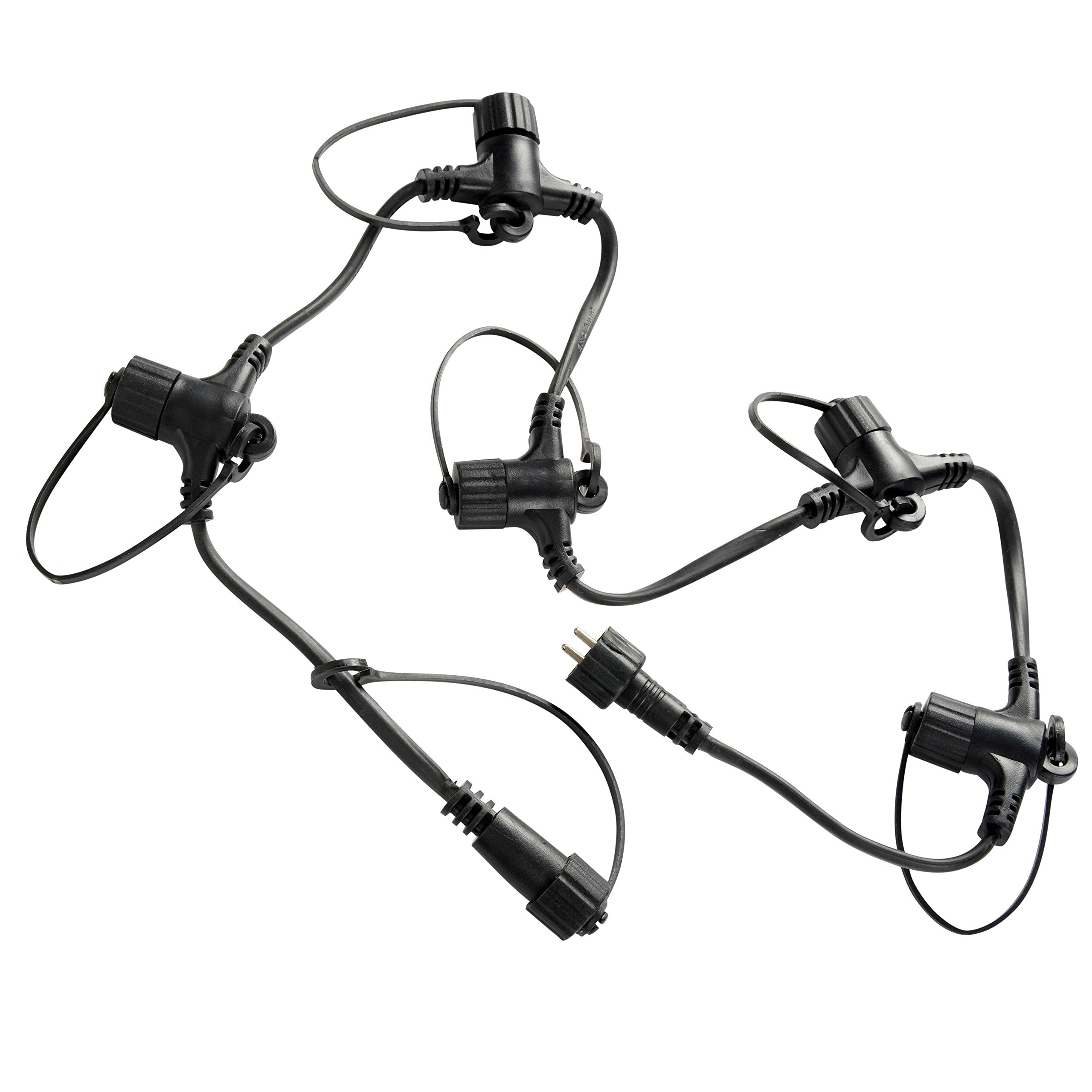 WeRChristmas 2 Pin 5 Way Connector Lead for Connectable Lights - Black