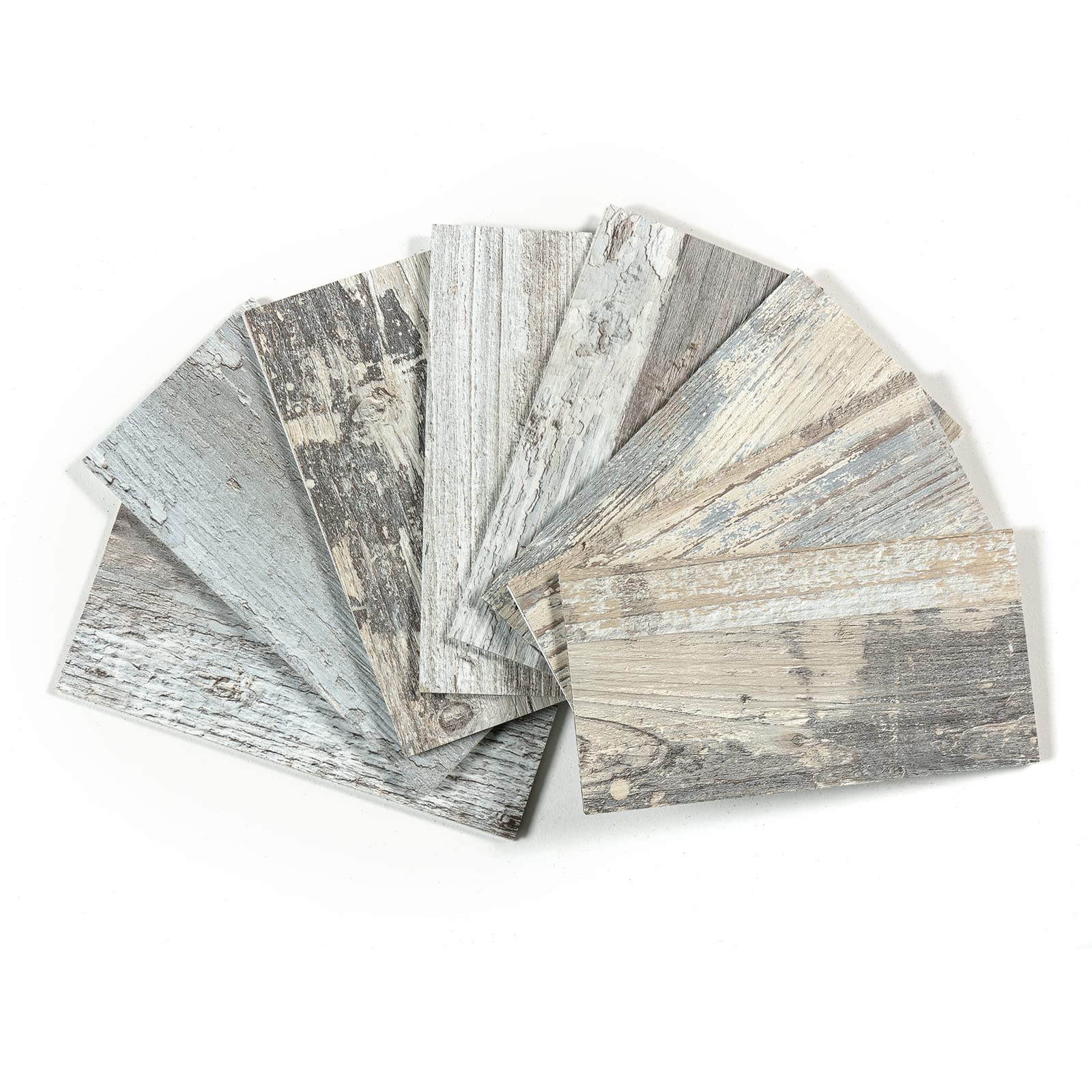 Photo 1 of Midcard 100-sheet Peel and Stick Backsplash PVC Wall Tile, 3? x 6? Rustic Wood Texture Self-Adhesive Wall Tile for Kitchen, Bathroom, Fireplace, Bedroom Vintage Mosaic