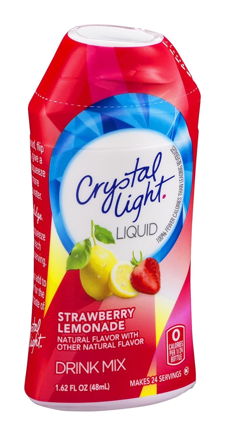 Is Crystal Light Drink Mix Good For You Crystal Light Liquid Drink Mix Strawberry Lemonade Flavor 1.62 OZ (Pack