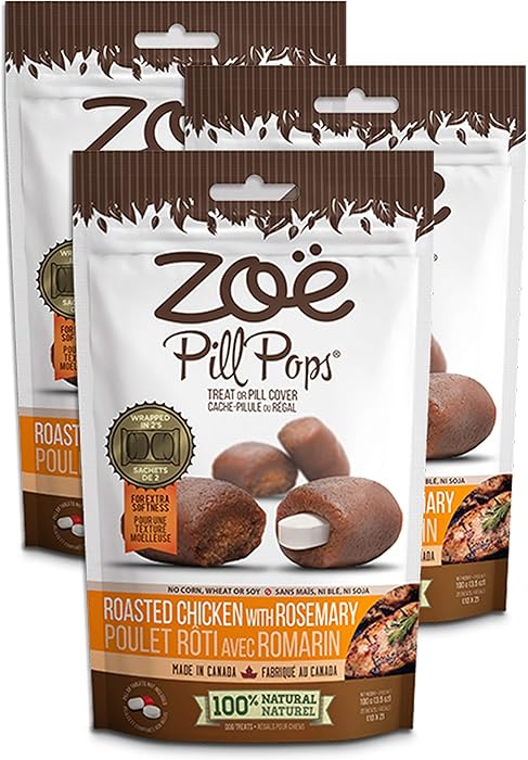 Zoe Pill Pops for Pets, Healthy All Natural Pill Pockets, Dog Treats