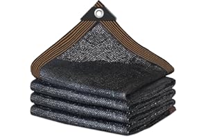 Shade Cloth with Grommets 3x6.5ft, 90% Sun Shades for Patio Black Sunblock Shade Net for Garden Plant Chicken Coop