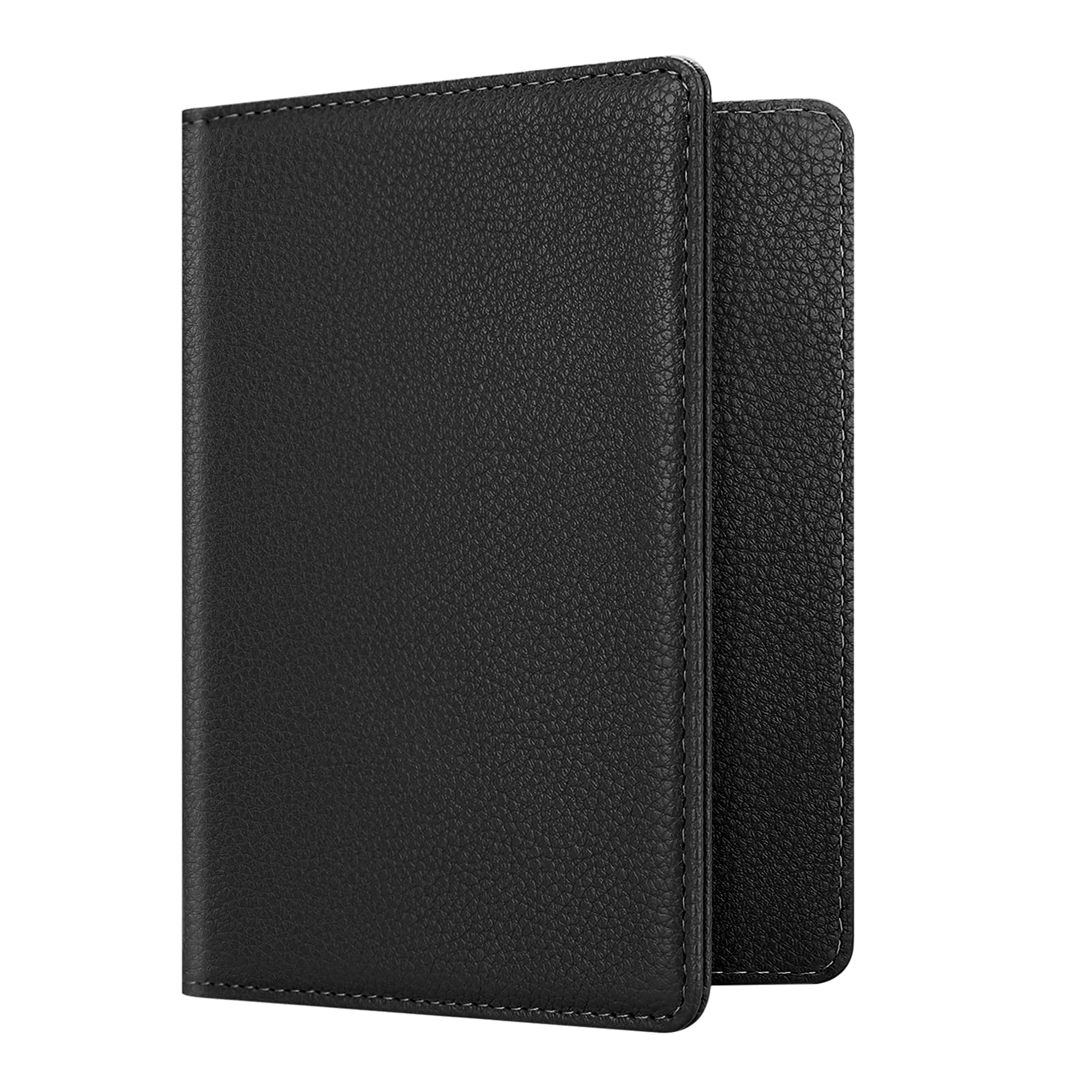FINTIE Passport Holder, Slim Travel Wallet RFID Blocking Card Case Cover Passport Cover Protector Essentials with Credit Card Slots for Women/Men, Black