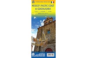 MEXICO's PACIFIC COAST & GUADALAJARA Travel Reference Map