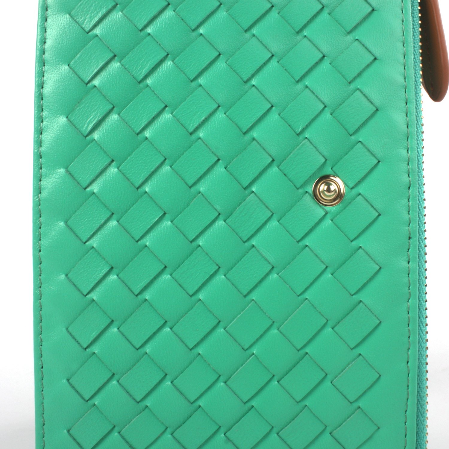 Women Fashion Bifold Genuine Leather Wallet Blocking Clutch Card Holder,Green