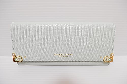 Amazon Samantha Thavasa Petit Choice サマンサタバサ プチチョイス お花金具財布 長財布 レディース 国内 アウトレット品 ギフトセット付き ブルー 財布 Amazon Samantha Thavasa Petit Choice サマンサタバサ プチチョイス お花金具財布 長財布 レディース 国内 アウトレット品 ギフトセット付き ブルー 財布