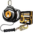 KwikSafety - Charlotte, NC - Mamba 20’ Self Retracting Lifeline [Carbonate + Integrated Handle] Class 1 Cable SRL ANSI OSHA Retractable Fall Arrest Safety Roofing Construction Gear