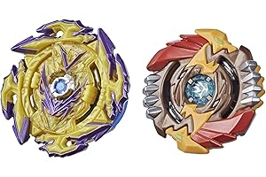HASBRO Beyblade Burst Surge Speedstorm Spear Valtryek V6 and Regulus R6 Spinning Top Dual Pack - 2 Battling Game Top Toy for Kids Ages 8 and Up
