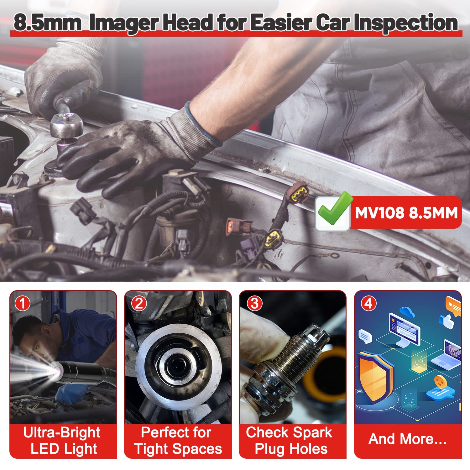 Autel MaxiVideo MV105S 5.5mm Borescope – Upgrade From MV108/MV105