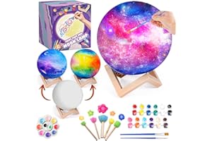 Innorock Paint Your Own Moon Lamp Kit - Christmas Gifts DIY Night Light for Kids, Arts & Crafts Kit, Arts and Crafts Supplies for Kids Ages 4-8 8-12 9-12, Birthday Gifts for 5 6 7 8 Year Old Girls