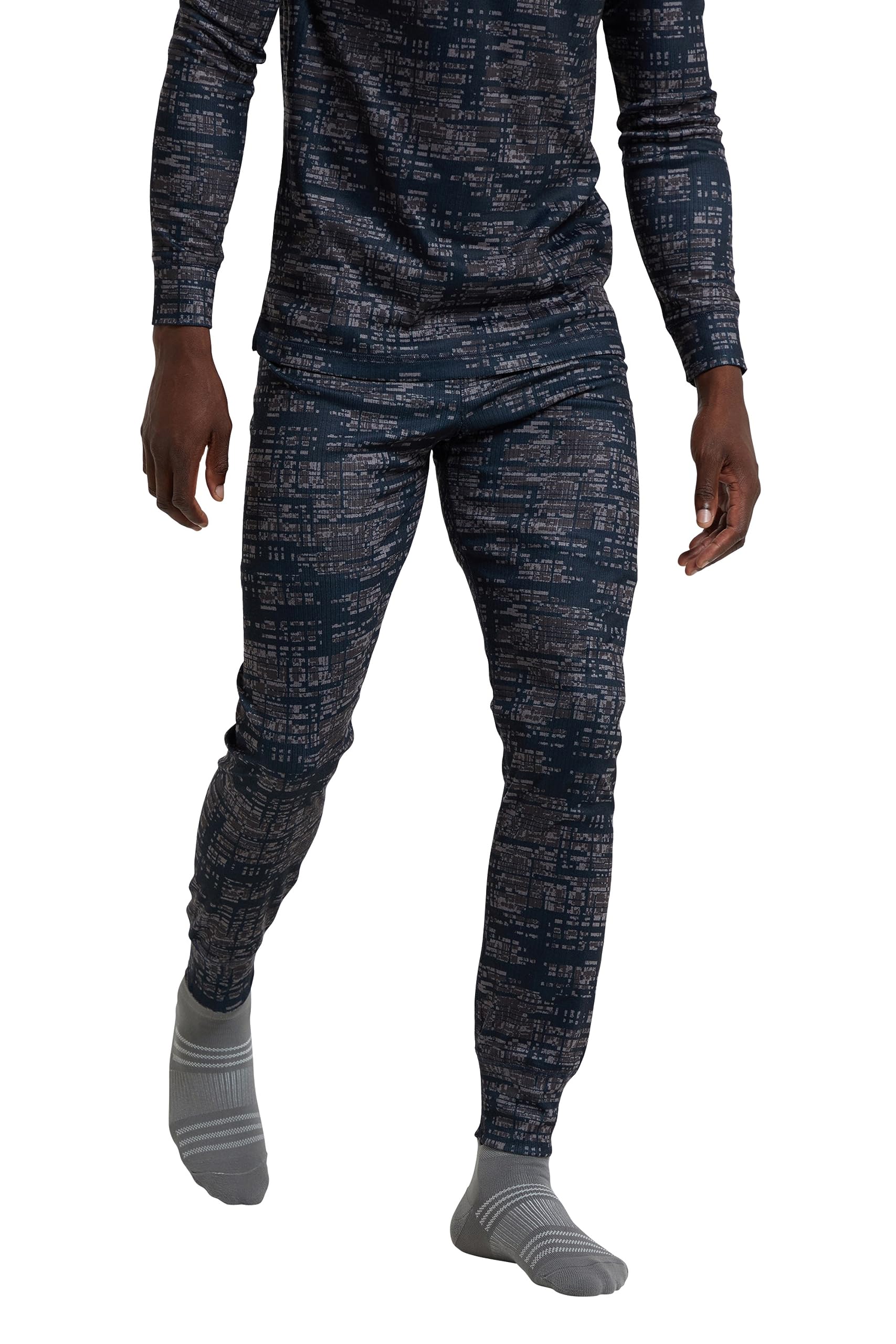 Mountain Warehouse Talus Mens Thermal Baselayer Trousers - Lightweight & Breathable Pants - for Camping, Hiking & Outdoors Black M