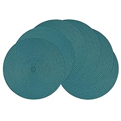 SHACOS Round Placemats Set of 6 Washable 15 inch