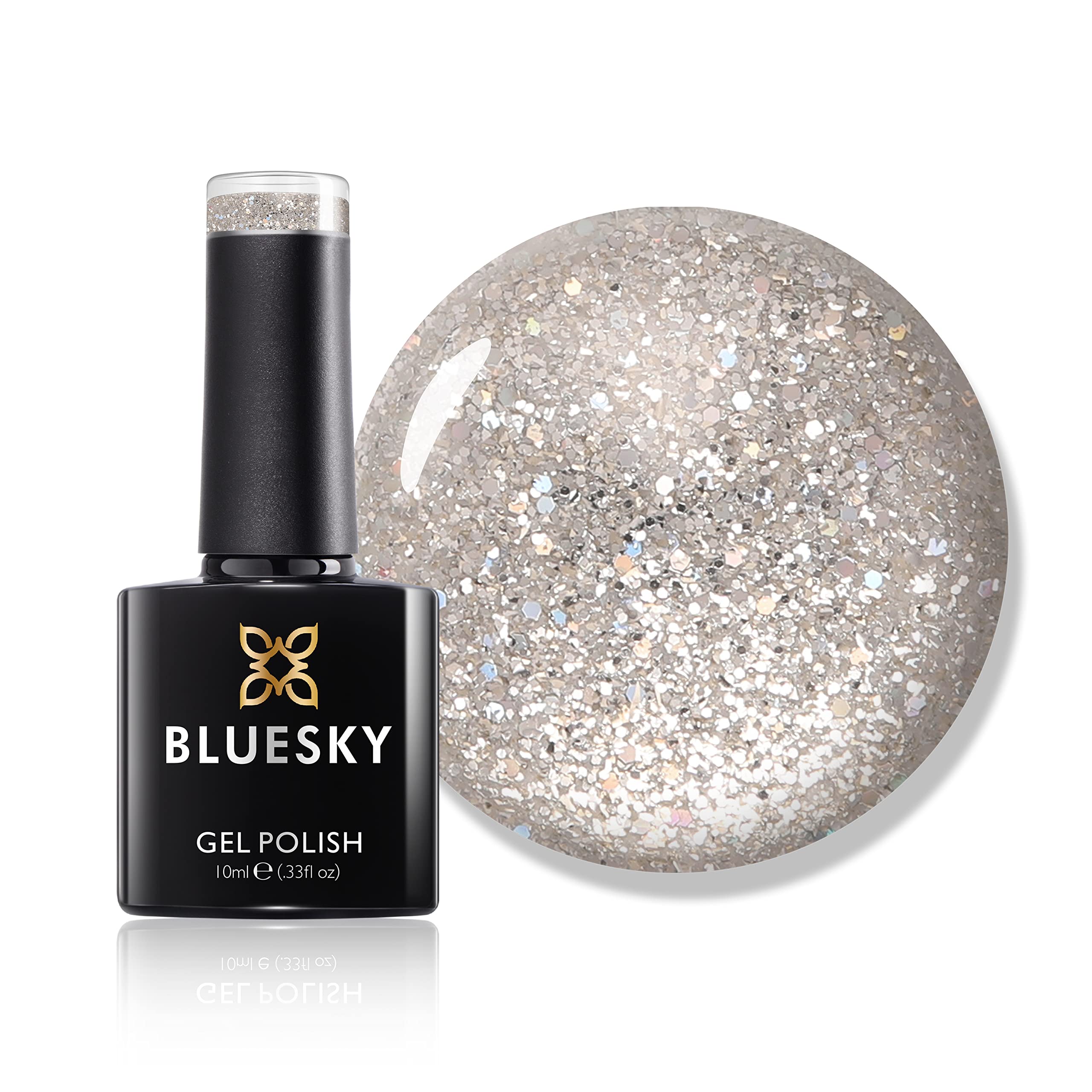 Bluesky Gel Nail Polish, Platinum 09, Ice Ice Baby, 10 ml Long Lasting, Chip Resistant, 10 ml (Requires Drying Under UV LED Lamp)