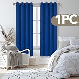 Deconovo Royal Blue Thermal Curtain 52x72 Energy Saving Eyelet Panel view 2