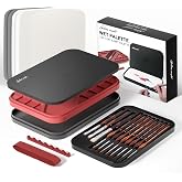 Wet Pallet for Painting Miniatures - Golden Maple 2 in 1 Dry and Wet Palette with Lid, Including 11 Miniature Paint Brushes,100PCS Palette Paper, 4PCS Sponges, Paint Brushes Holders