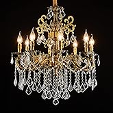 Homeooze 8 Light Classic Traditional Candle-Style Crystal Chandeliers for Dining Room Living Room Bedroom entryway Antique Go