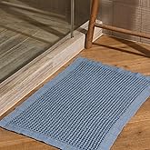 ONSEN Supima Cotton Waffle Bath Mat – Bathroom Rug, Washable Rug, Bathroom Floor Mat – Ultra-Absorbent, Quick-Dry, Soft & Durable Luxury Cotton - Denim, 20x30 in