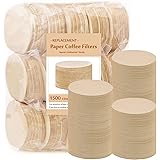 Replacement Paper Coffee Filters- 1500 Pieces Round Coffee Filter Unbleached Coffee Maker Filters Compatible with Aerobie Aer