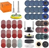 Tshya VPS27001 270Pack 2inch Sanding Discs Kit with Backer Plate 1/8 1/4 Shanks view 1