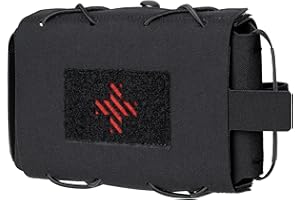 IDOGEAR Tactical IFAK Pouch Quick-Detach MOLLE Medic Pouches 2-Piece Emergency First Aid Kit with Handle 500D Nylon(Black)