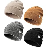 FURTALK 4 Pack Toddler Kids Beanie Boys Girls Baby Winter Hat Warm Knit Stretchy Breathable Hat