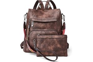 Shrrie Backpack Purse for Women PU Leather Anti-Theft Travel Backpack Purse Fashion Ladies Shoulder Bag with Tassel