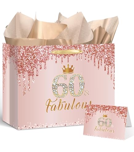 Aazon.co: 18th Birthday Gift Bag With Card Envelope Sticker Bow Ribbon And Tissue Papers For - View #6