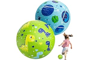 U&C Planet Playground Balls for Toddlers 1-3, 2 Pack 6 inch 8.5 inch Kickball Ball for Kids Outdoor Indoor, for Boys Girls 1-3 3-5 5-10