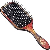 Kent LPB1 Large Paddle Cushioned Hair Brush - Grooming, Detangling, & Smoothing Floral Print - Best Everyday Brush For Medium to Long Hair