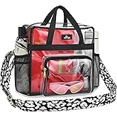 MAY TREE Clear Bag for Stadium Events 12×6×12 Clear Tote Lunch Bag with Reinforced Straps for Work, Sporting Events and Gym