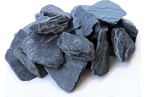 SMALL WORLD SLATE & STONE Natural Slate Stone 3 to 5 Inches - USA Sourced and Packaged for Aquascaping Aquariums, Terrariums, Paludariums, Reptiles, Wargaming, Model Railroads, Miniature Gardens, Mosaic Art (12lbs)