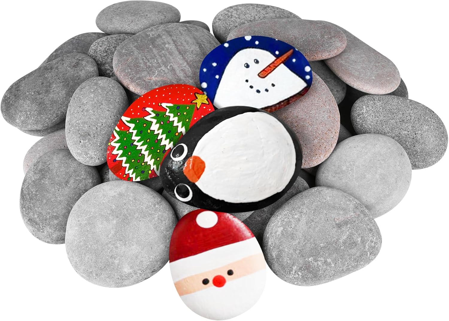 Paintings - River Rocks for Painting 35 Pcs Large 3.5-5 Inch Flat Smooth Painting Stones Craft Rock to Paint for Kids Crafts Painting Bulk