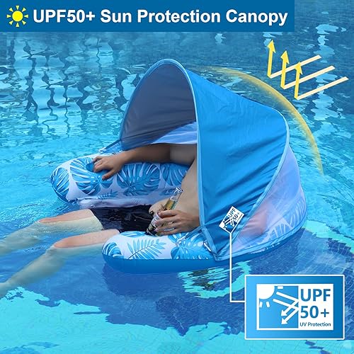 Amazon Pool Float With Canopy Adults Danrelax 12FT Sunchill Round