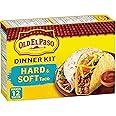Old El Paso Hard and Soft Kit, Makes 12 Tacos, Box Includes 6 Soft Tortillas, 6 Taco Shells, Mild Taco Sauce and Taco Seasoni