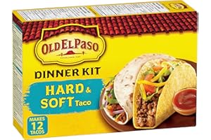 Old El Paso Hard and Soft Kit, Makes 12 Tacos, Box Includes 6 Soft Tortillas, 6 Taco Shells, Mild Taco Sauce and Taco Seasoni