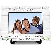 KFNER House Warming Picture Frame Gift, New Home New Adventures New Memories Photo Frame Gifts for Women Men Newlyweds New Homeowner, First Home Greenery Picture Frame for Housewarming Favors -28