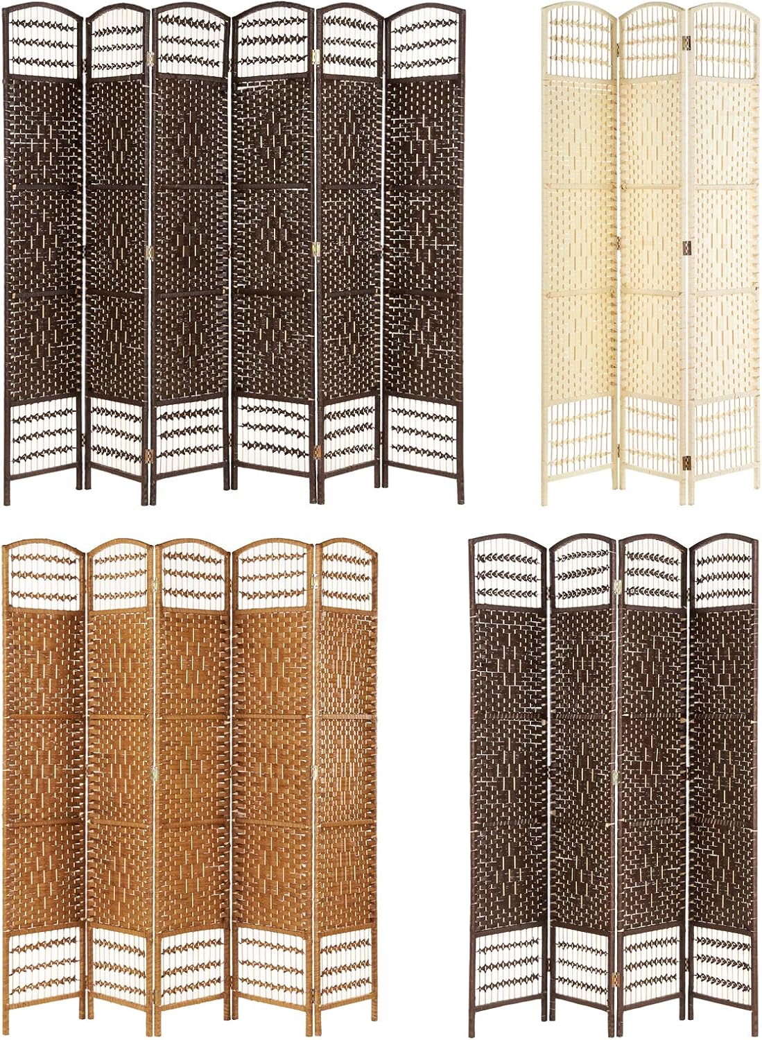 Hartleys Natural 4 Panel Hand Made Wicker Room Divider Amazon.co.uk