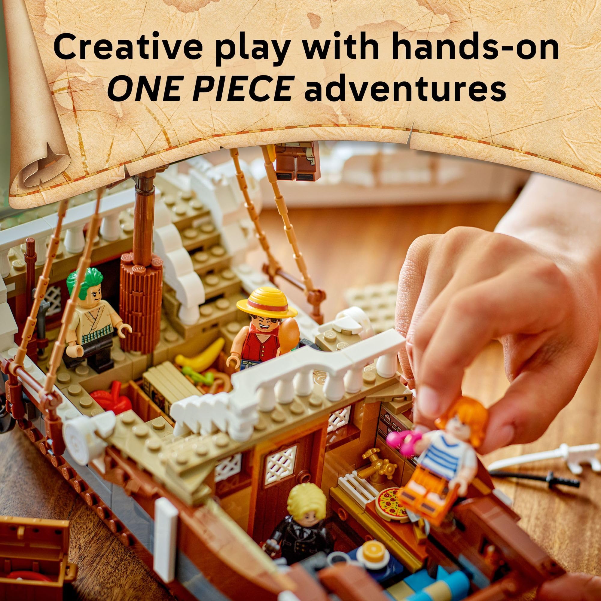 Lego ONE Piece The Going Merry Pirate Ship Building Blocks - Pretend Play Adventure Toy for Boys & Girls, 10+ - Straw Hat Crew Toy Figures & Playset for Anime Fans - Gift Idea for Birthdays - 75639