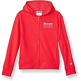 Champion Girls Hoodie, Full Zip Kids' Hoodie for Girls, Lightweight Sweatshirt, French Terry
