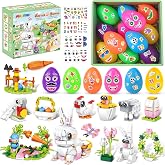 MOONTOY Party Favors for Kids, 12 Prefilled Eggs with 12-in-2 Bunny Building Toys &amp; 4 Stickers, DIY Birthday Gifts, Goodie Bag Stuffers, Classroom Prizes for Boys Girls Ages 6+, Includes Sheep Flower