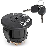 BlueStars 532193350 193350 Ignition Switch 2 Keys 4 Position 7 Terminals | For Husqvarna AYP Craftsman Poulan Lawn Mower Riding Mower Tractor - Replaces 6900-49P1 33457 21546319 448017800