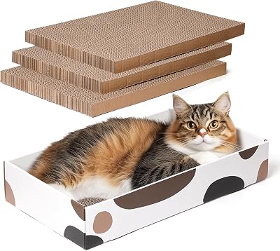 ComSaf Cat Scratching Board 3 Pack Reversible Cardboard 43x26x8 cm