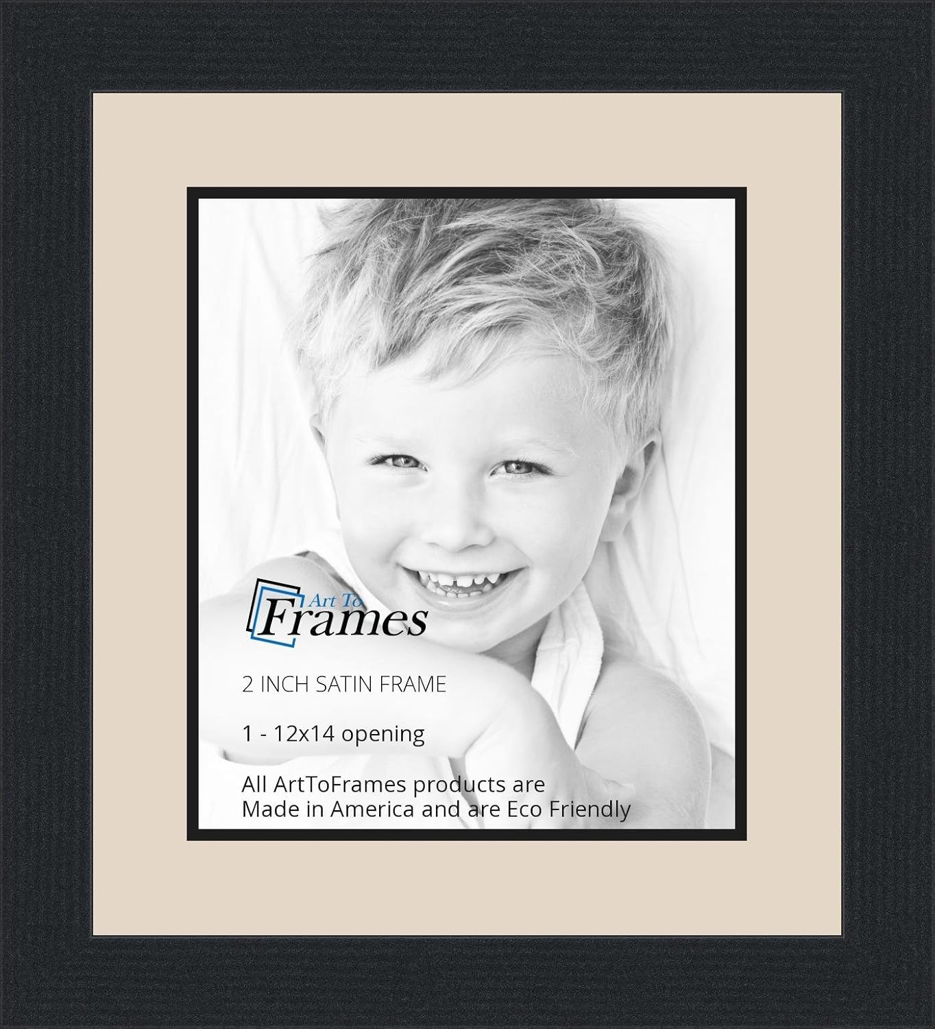x 14 Picture Frame Satin Black 