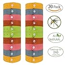 Gogogu Pack of 20 Natural Mosquito Repellent Bracelets Insect Bug Repellent Bands, Deet-Free Wristband, Insect Mosquito Wristbands
